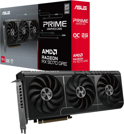 [해외]ASUS Prime RadeonTM RX 9070 GRE EVO OC 에디션 그래픽 카드 (PCIe 5.0 HDMI/DP 2.1 2.5 슬롯 RX9070GREOC12GBEV