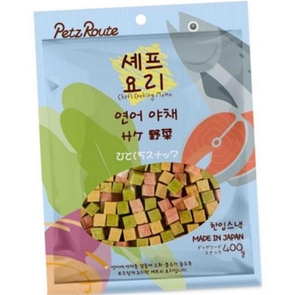 부드러운 강아지 져키 400g 노령견 반려견 져키 육포 연어 - 상품 이미지