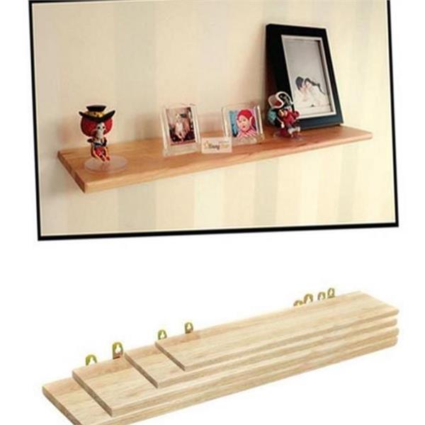 일자형 원목 벽 선반 50x15cm 벽걸이 인테리어 선반 무지주 장식용 - 상세 이미지 2