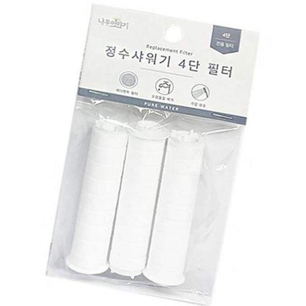 정수 수도 필터 3개입 욕실용 녹물 제거 필터 수돗물 리필 - 상품 이미지