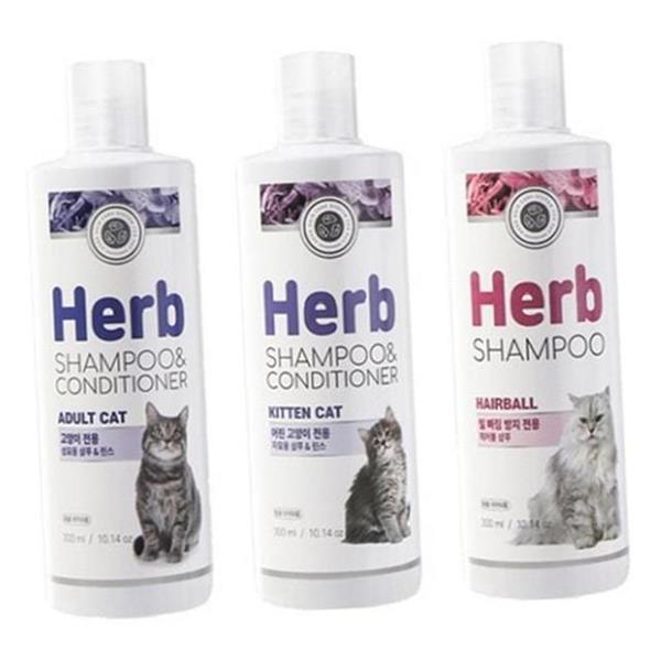 애완묘 고양이 헤어 볼 샴푸 300ml 보습 반려동물 헤어 볼 - 상품 이미지