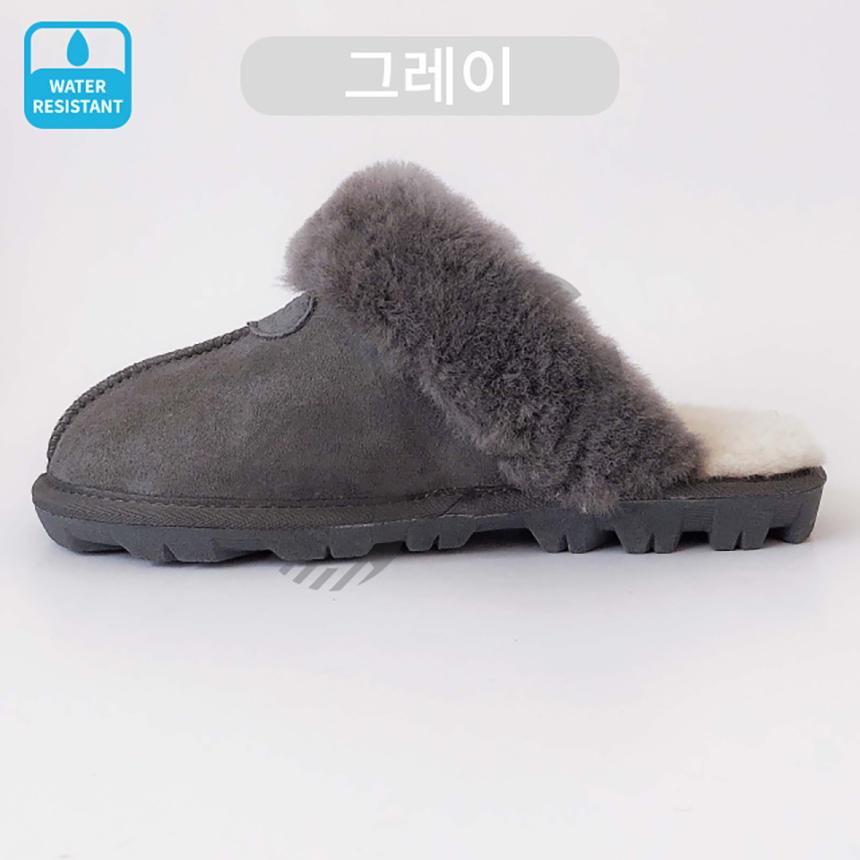 호주 오즈랜드 방수 여성 털 슬리퍼 겨울 방한 양털 실내화 블로퍼 4컬러 - 상세 이미지 3