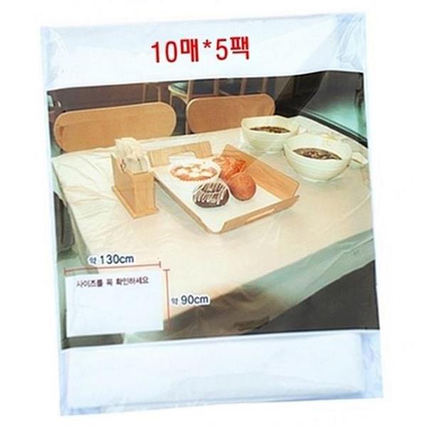 다용도 위생 식탁보 50P 휴대용 일회용 식탁보 비닐 방수 테이블