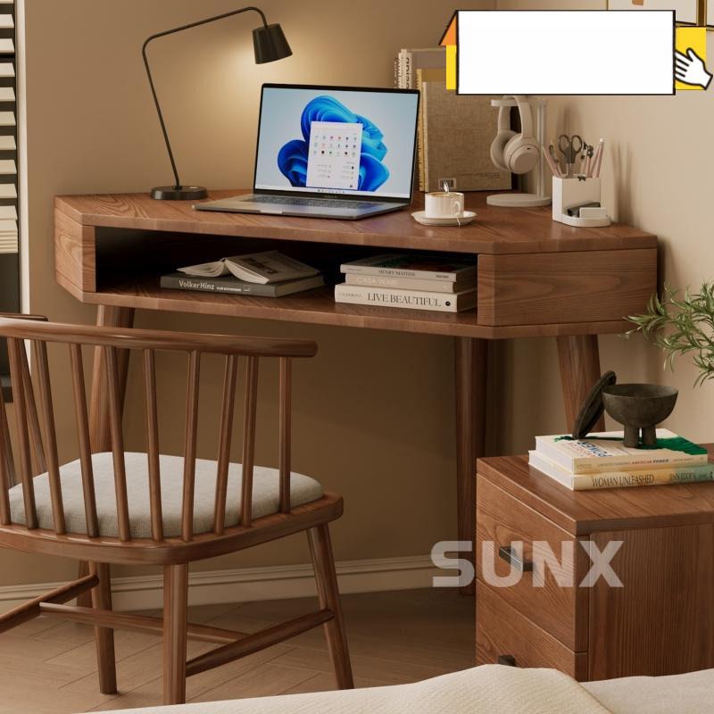 코너화장대 좁은코너 모서리 삼각형 틈새 침실 미니화장대 - 상세 이미지 3