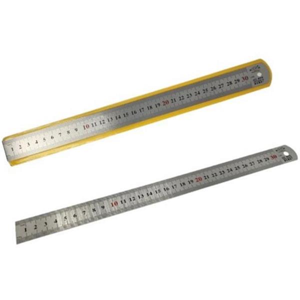 내구성 스테인레스 직자 30cm 금속 스테인레스 디자인용 공업용 학생용 사무용 - 상품 이미지