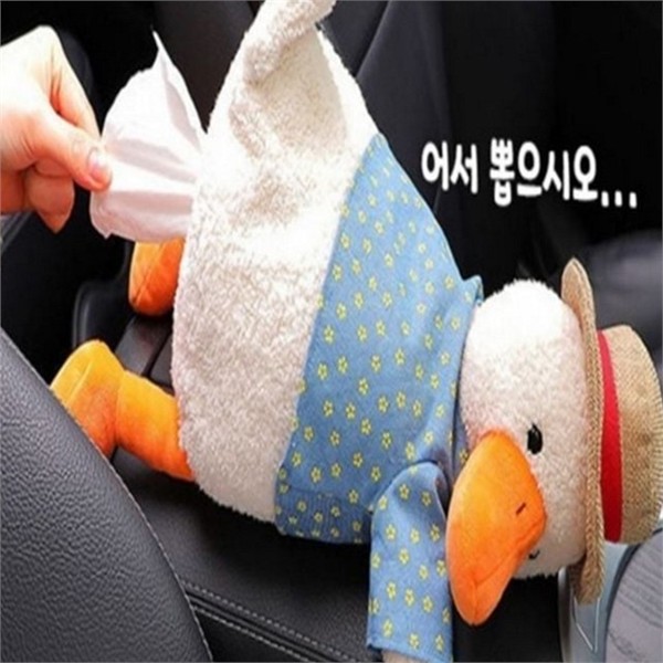 오리 차량용 티슈 케이스 헤드레스트 차량용 휴지 케이스 자동차 다용도 - 상품 이미지
