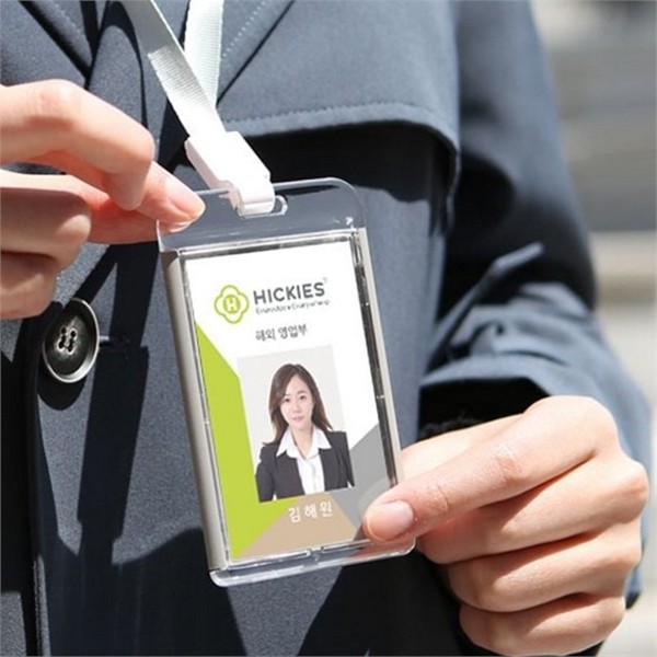 목걸이형 사원증 목걸이 학생증 출입증 목걸이 케이스 사무용 - 상품 이미지