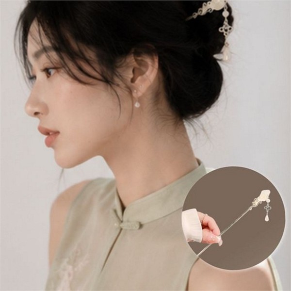 단아한 여성 비녀 우아한 여성 올림 머리 장신구 뒤꽂이 구름 - 상품 이미지
