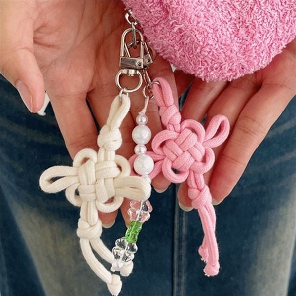 수공예 전통 매듭 키링 핸드메이드 diy 키링 만들기 복주머니 악세사리 - 상품 이미지
