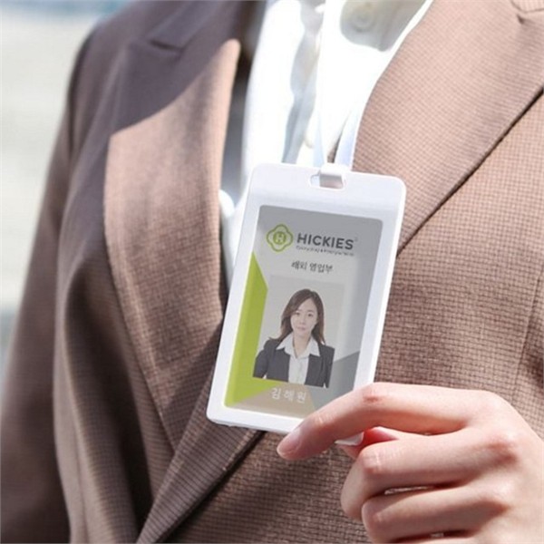 목걸이형 사원증 목걸이 카드 출입증 케이스 사무실 학생증 - 상품 이미지