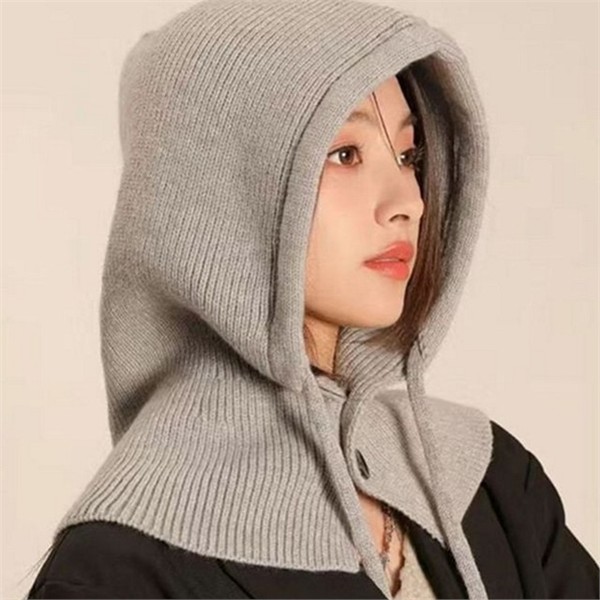 후드형 후드 바라클라바 데일리 여성 니트 바라클라바 보온 캐주얼 겨울 - 상품 이미지