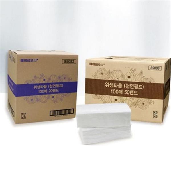 대용량 위생 무형광 핸드타올 2000매 화장실 천연 펄프 페이퍼타올 핸드타월 - 상품 이미지