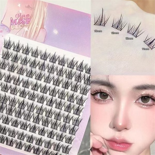 내추럴 인조 속눈썹 볼륨 부분 속눈썹 데일리 초보 가닥 연장 - 상품 이미지