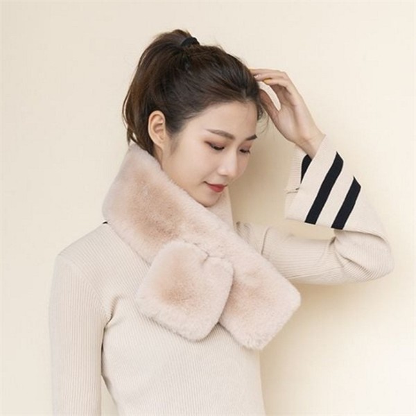 따뜻한 겨울 목도리 인조 페이크 퍼 머플러 밍크 워머 - 상품 이미지