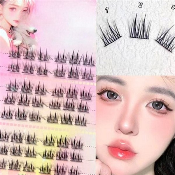 얇은 여성 인조 속눈썹 중앙 자연 속눈썹 초보자 데일리 개인 - 상품 이미지