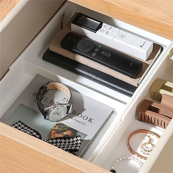 슬라이드 서랍 정리함 다용도 길이 조절 정리함 칸막이 수납함 책상 - 상품 이미지
