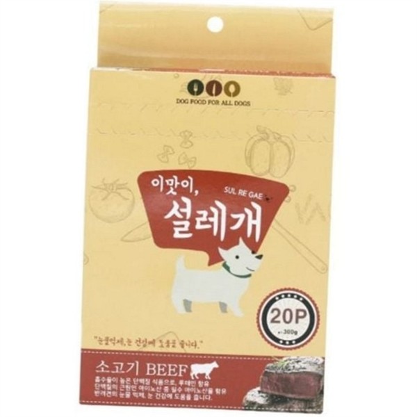 개입 강아지 소고기 간식 300g 노령견 영양 간식 건강 튜브 - 상품 이미지