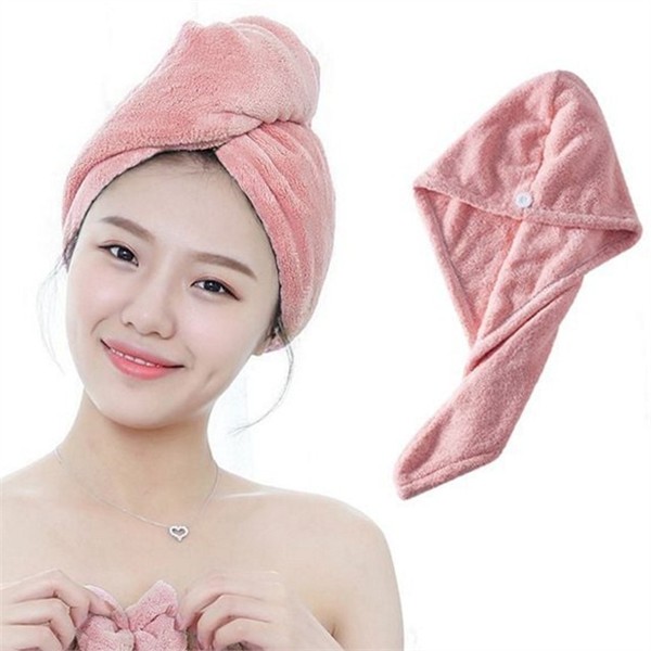 부드러운 극세사 드라이 타월 헤어 머리 말리는 수건 긴머리 - 상세 이미지 2