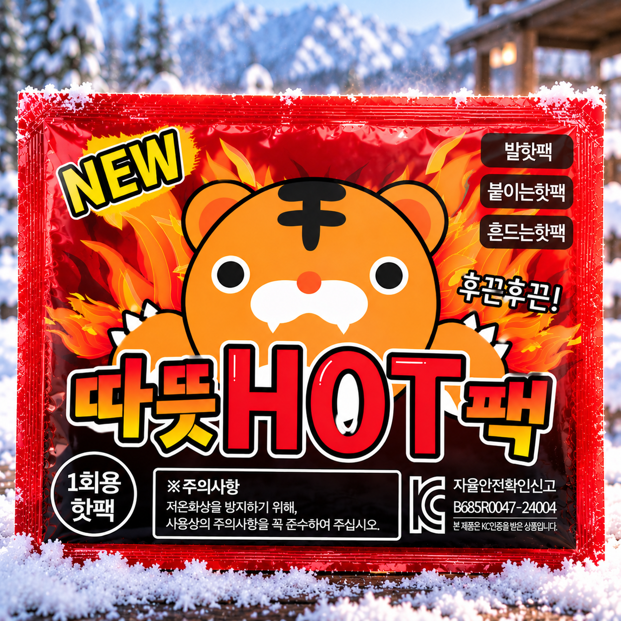 발핫팩 (2개입) 30g 손난로 군대 충성 군용 발 핫팩 29.9g, 100개 - 상품 이미지
