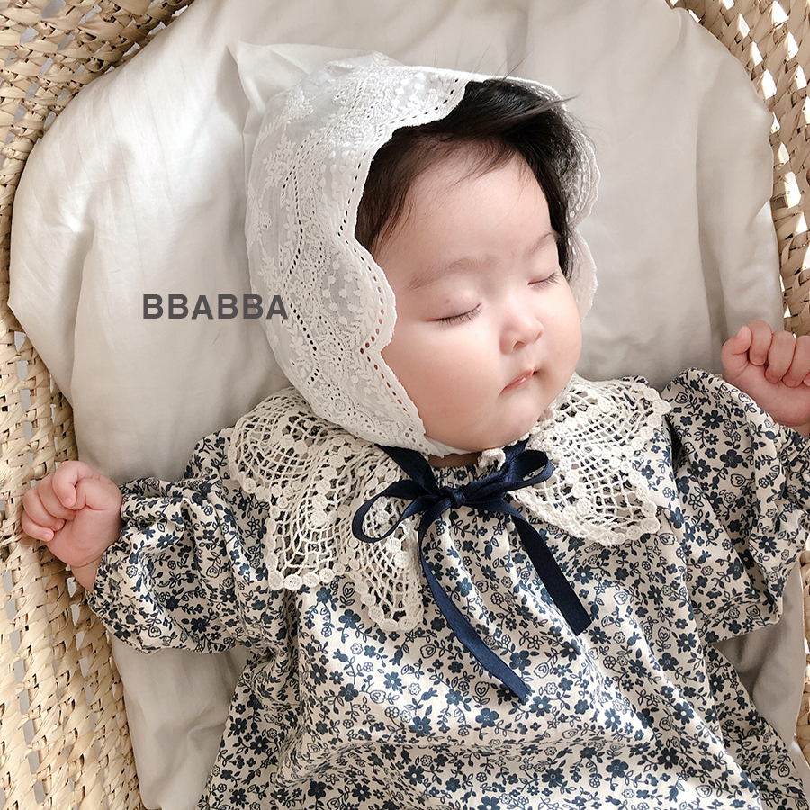 네이비꽃슈트 아기옷 여자아기옷 가을 롬퍼 베이비 바디수트 가을 6개월 9개월 돌아기