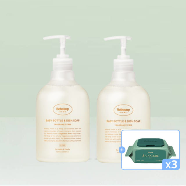 베베숲 아기 주방세제 무향 620ml 1+1개