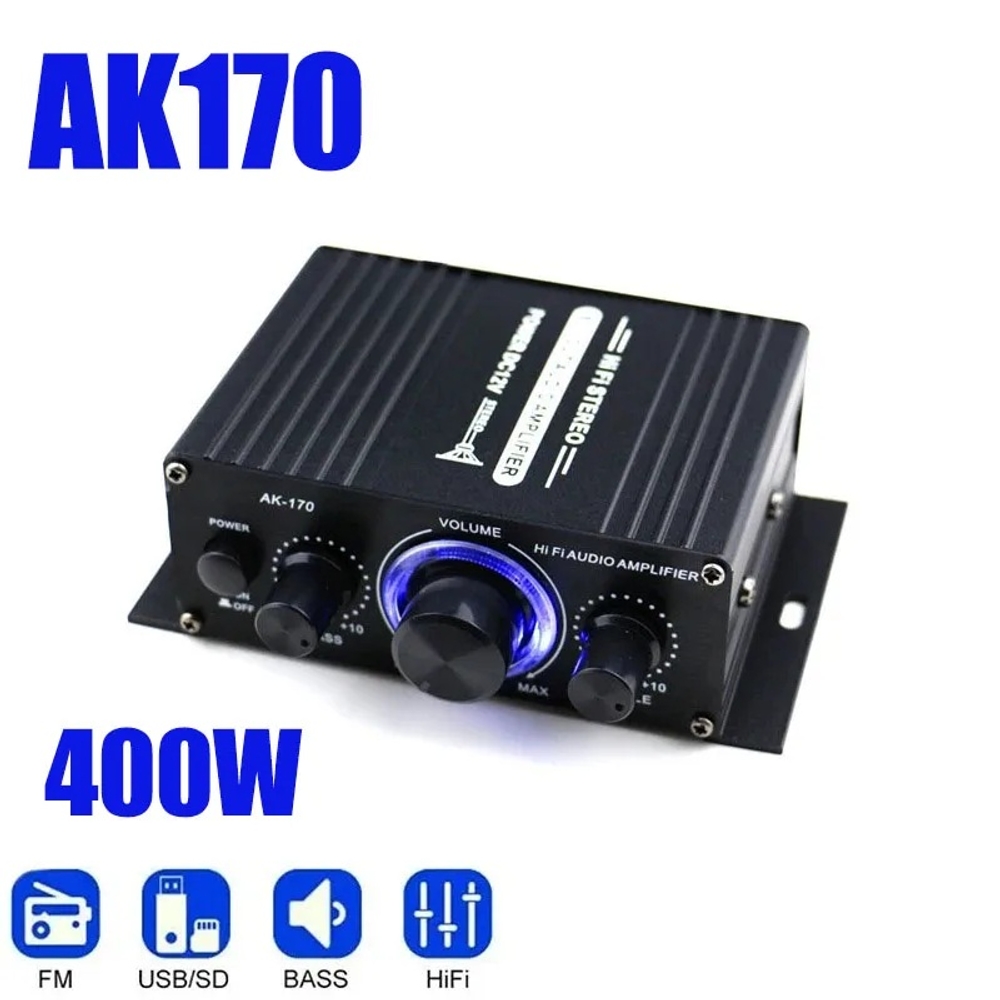 블루투스 미니 앰프 오디오 음향 앰프 매장용 AK170 200Wx2 자동차앰프 홈시어터 - 상품 이미지