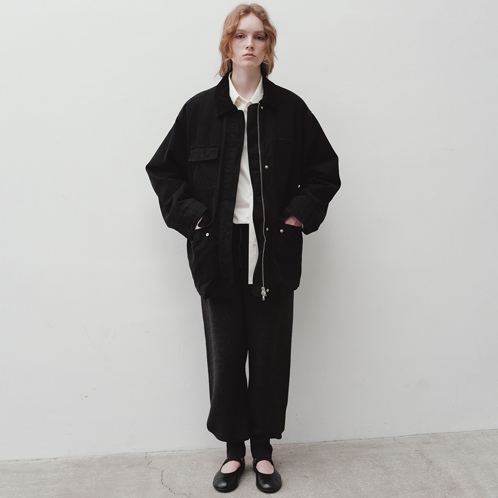 [르] wool knit jogger pants (dark charcoal) - 상품 이미지