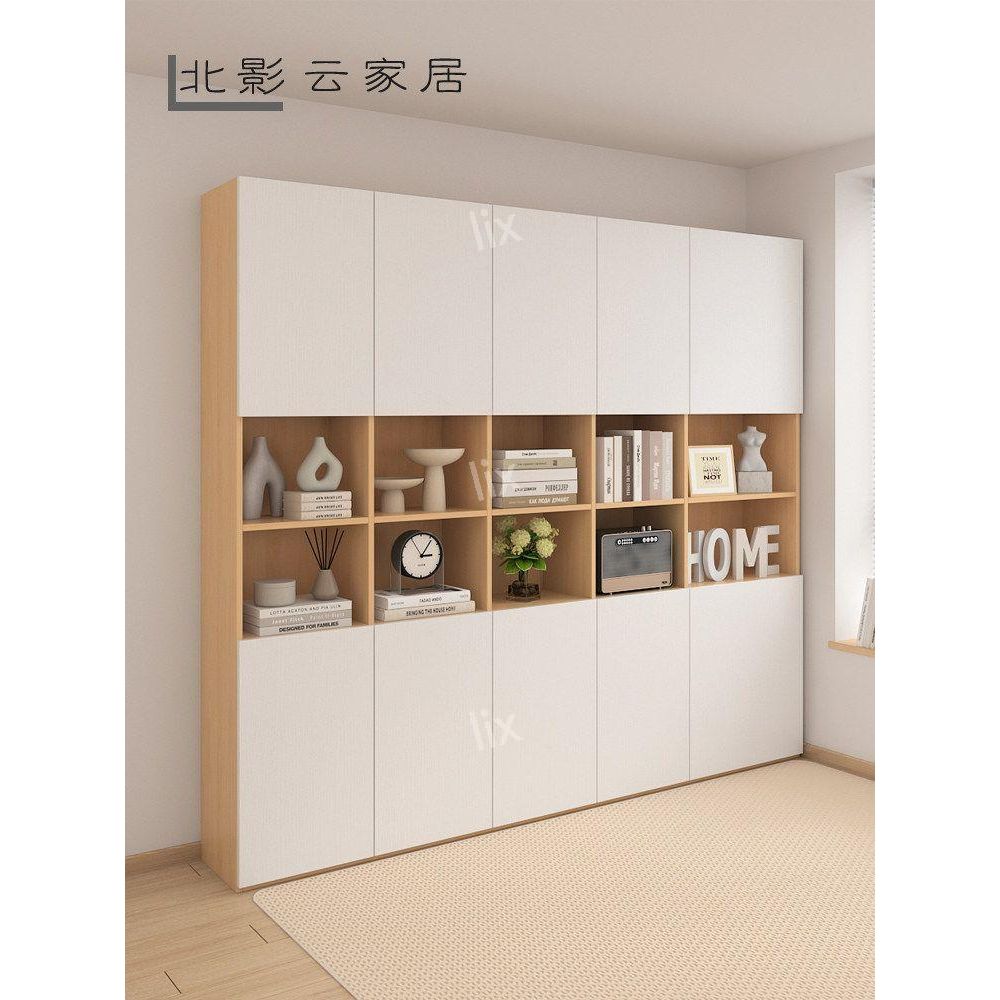 거실서재화 책장 양면 깊은 주택 수납 도어화이트 1200기본 만화책 프라임5단 - 상품 이미지