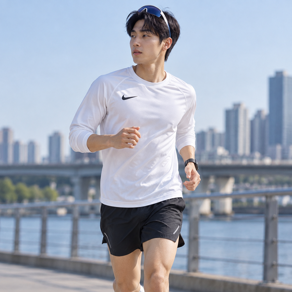 나이키 드라이핏 남성 기능성 긴팔티 러닝 헬스 트레이닝 스포츠 HV8232-100 상품 이미지