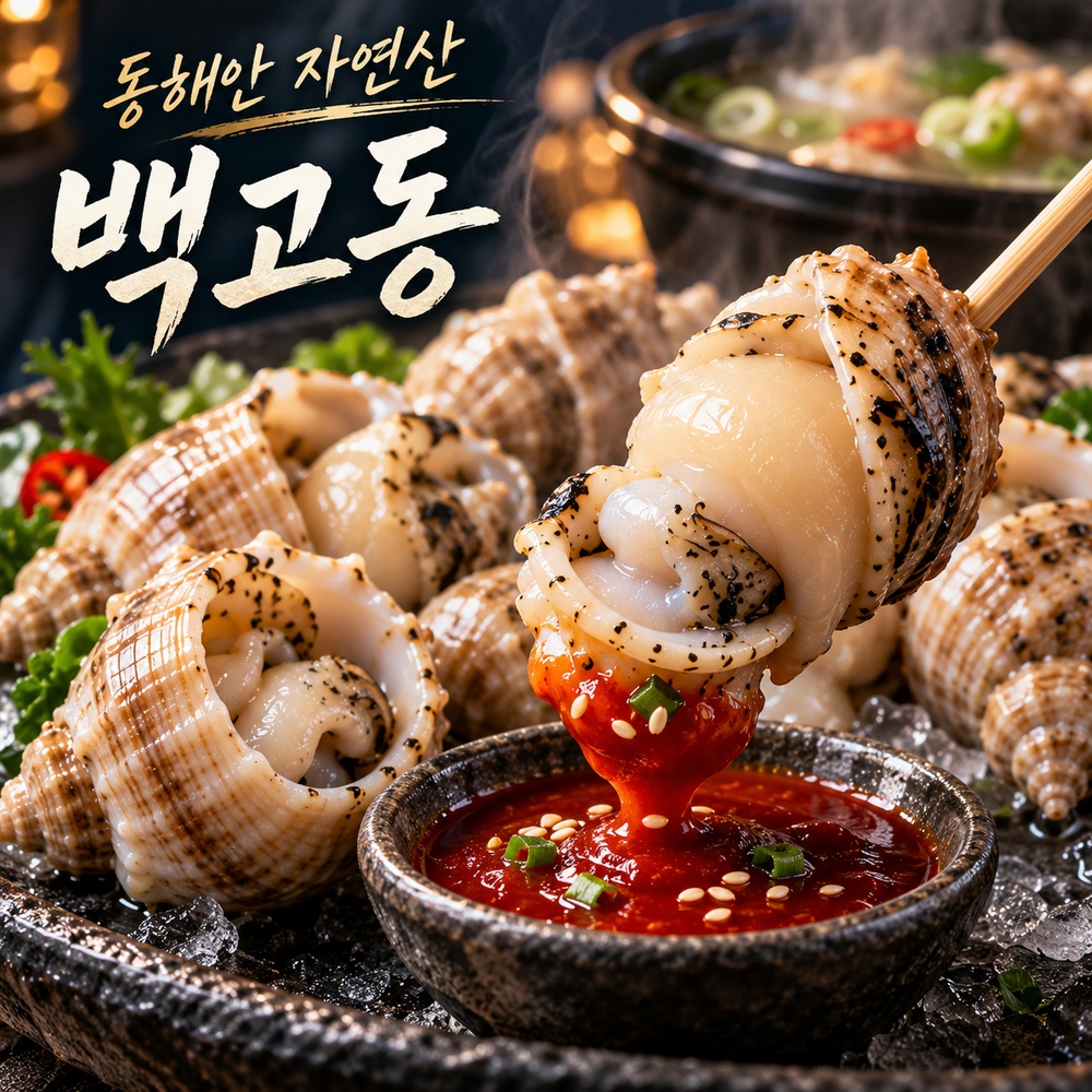 동해안 자연산 생물 백고동 썸네일