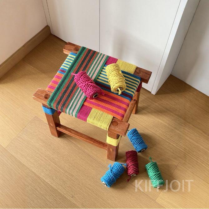 KIFFJOIT 무지개리폼뜨개 의자 DIY키트 - 상세 이미지 3