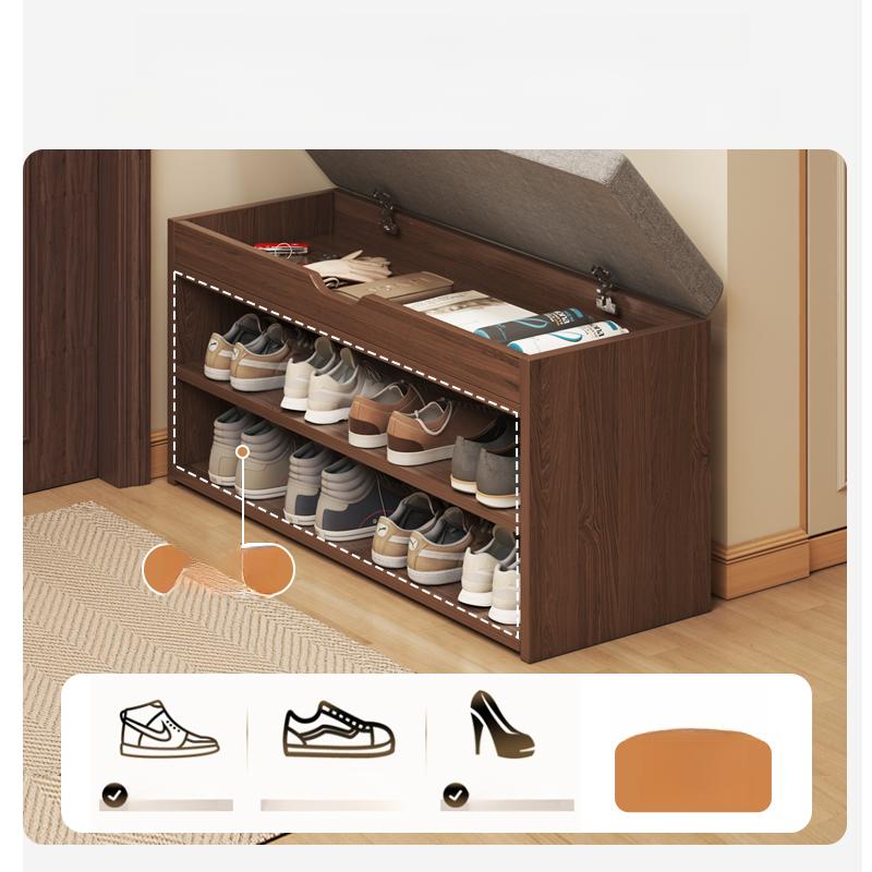 현관 벤치 신발장 의자 수납 스톨 매장용 그레이 디자인 모던 공간 활용 - 상세 이미지 3