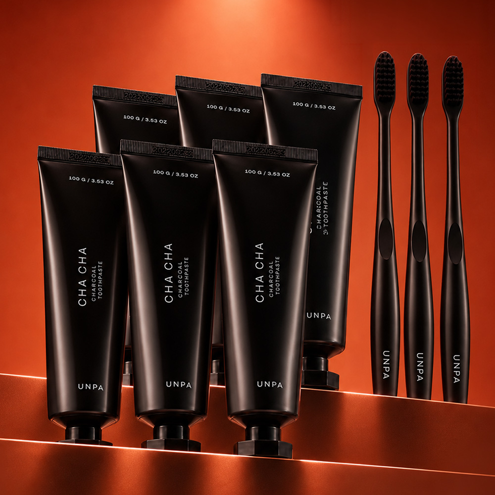 언파 차차 차콜치약 비건 구취제거 입냄새케어 100g, 6개