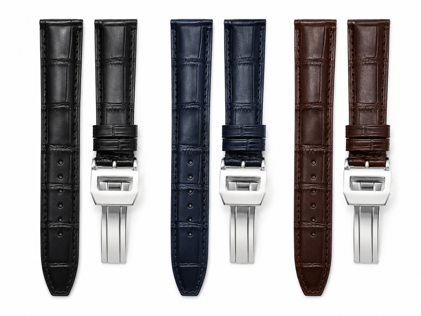 IWC 포르토피노 포르투기저 호환 가죽 스트랩 디버클 블랙, 22mm 이미지 6