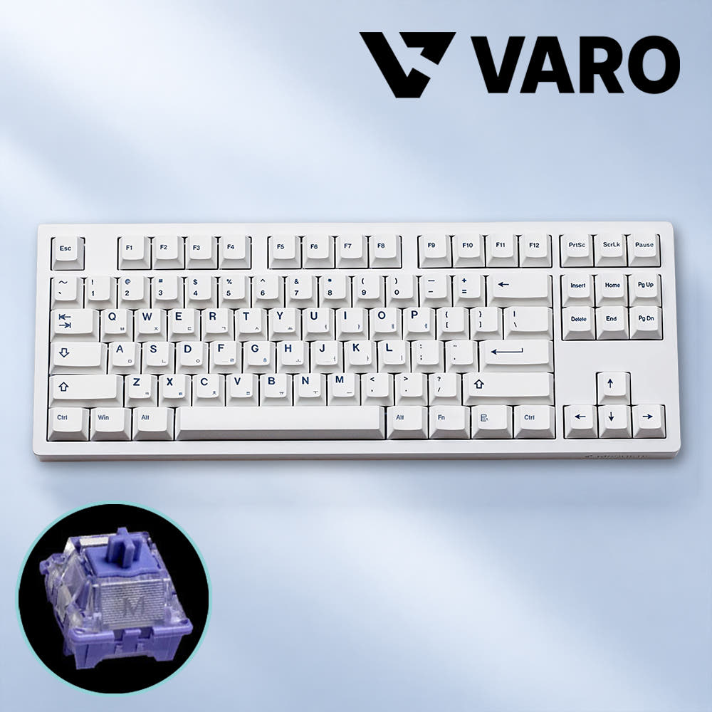VARO GAT80 8K 래피드트리거 키보드 화이트 베리페리 자석축 가격 비교 게이밍기어 샵 VARO GAT80 8K 래피드트리거 키보드 화이트 베리페리 자석축