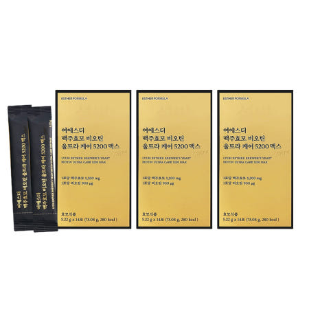 에스더포뮬러 여에스더 맥주효모 비오틴 울트라 케어 5200 맥스 5.22g 14포 3박스 GT