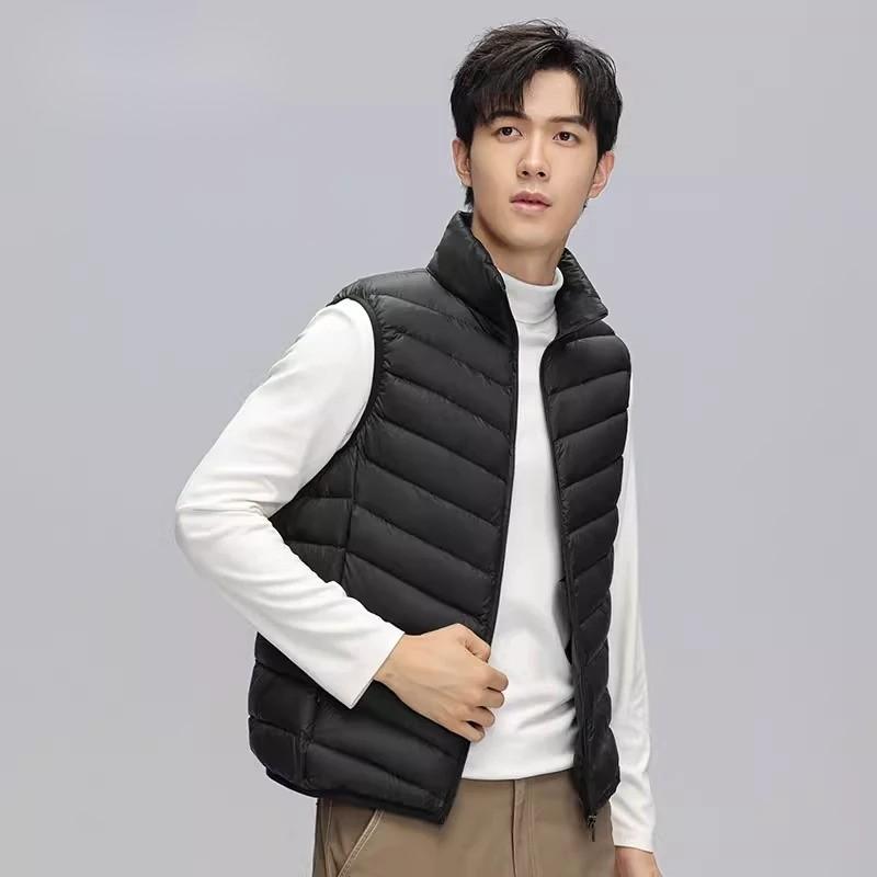 남성 경량 패딩 조끼 이너 다운 베스트 오리털 방한 간절기 - 상세 이미지 5