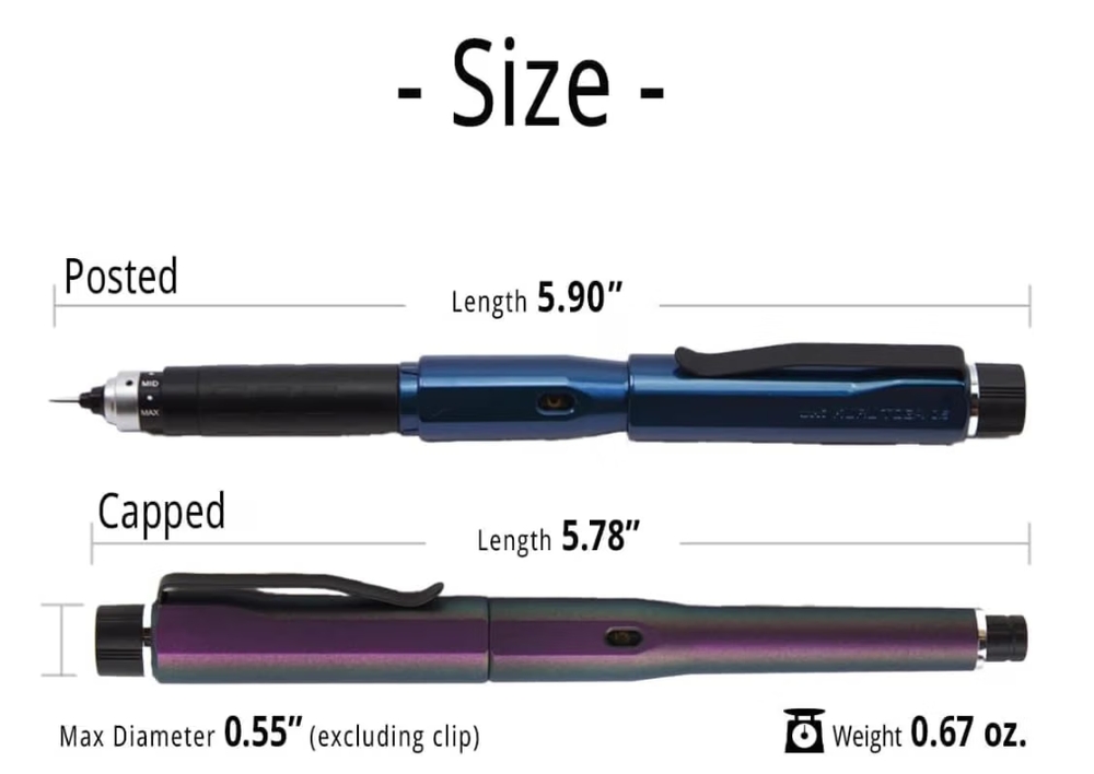 쿠루토가 다이브 메탈 샤프 0.5mm 어비스블루 미쓰비시 - 상세 이미지 2