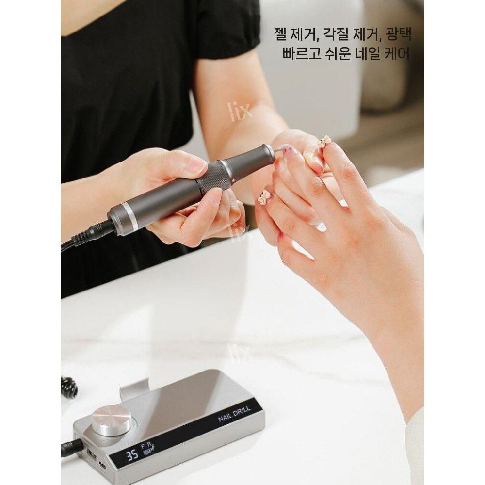 손톱 손질기계 네일 전동 감성 뷰티 예쁨 드릴 아르트 선물 아트 정밀 손질 도구 제거 - 상품 이미지