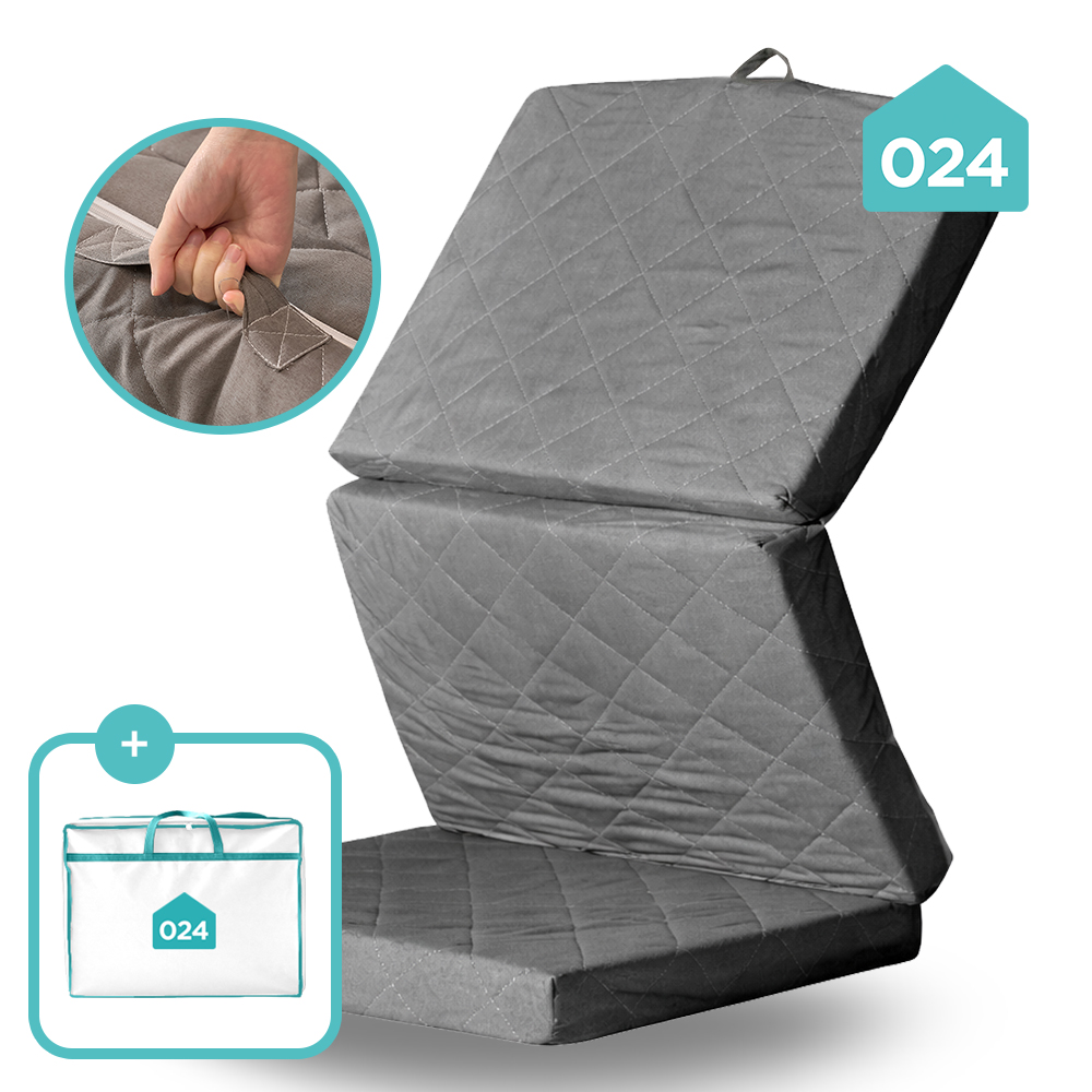 024홈 미니멀 단단한 손잡이 3단 접이식 토퍼 매트리스 8cm 멀티싱글 상품 이미지