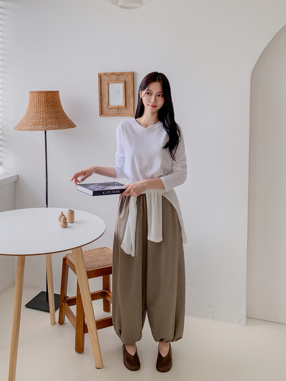 할렘팬츠 키작녀바지 조거팬츠 알라딘 항아리 밴딩 편한 바지 - 상세 이미지 3