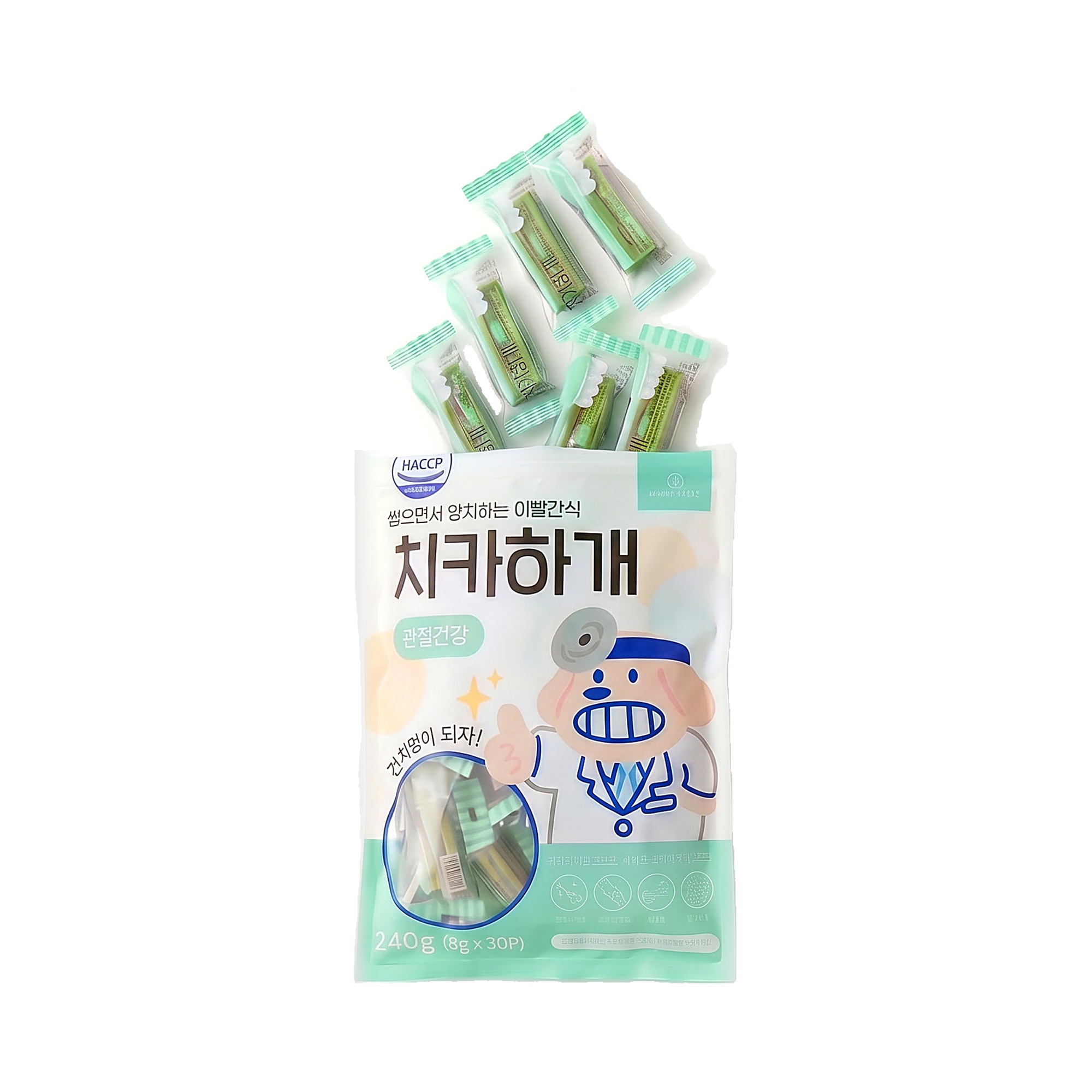 제로랩스 치카하개30p관절건강 외 2종, 국내산 강아지 치석제거덴탈껌 발포형기능성껌240g 기능성 케어 강아지 화식 간식 - 메인 이미지