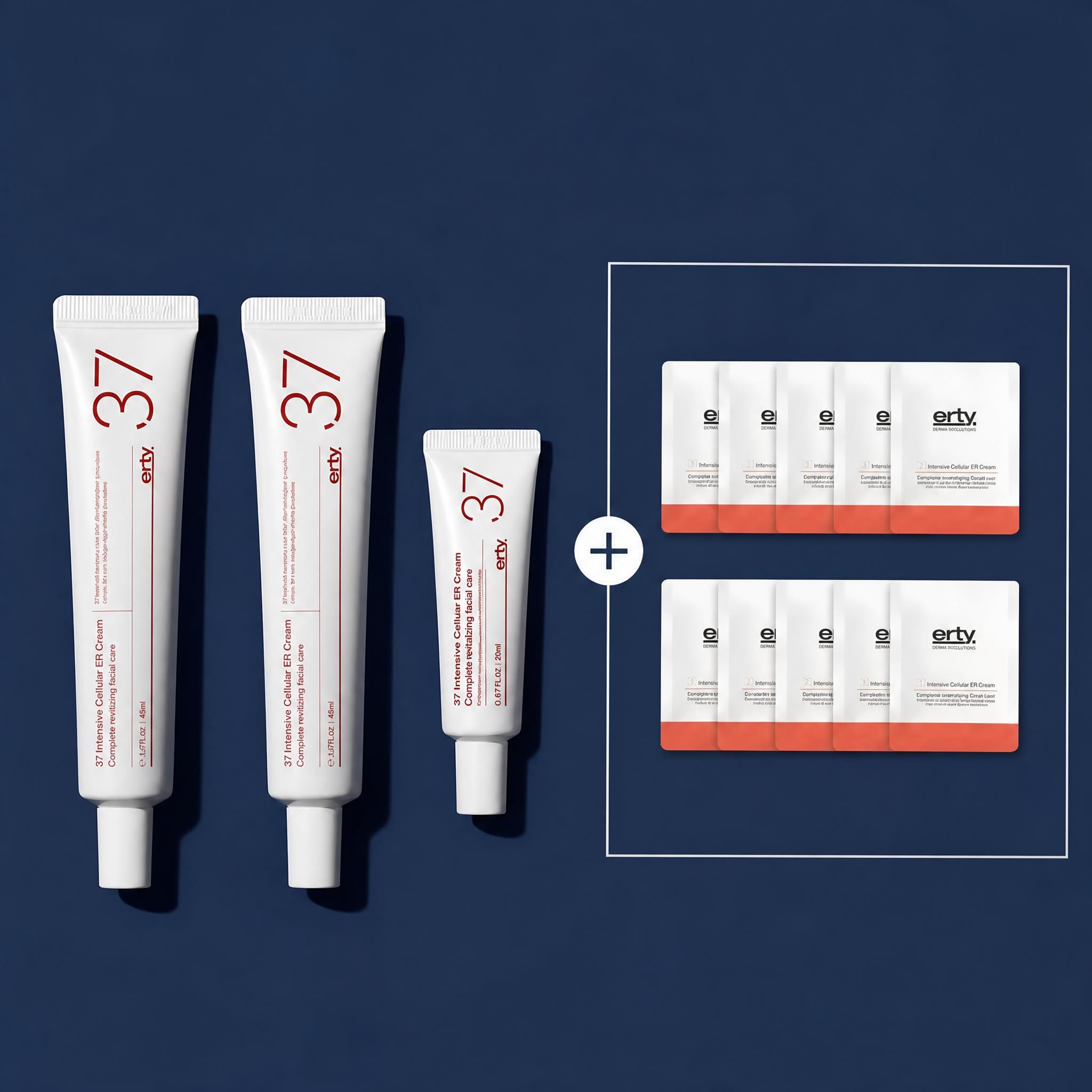 에르띠 37 크림 인텐시브 셀룰러 이알 45ml 2개 + 20ml 1개 톤업 진정 이미지 1