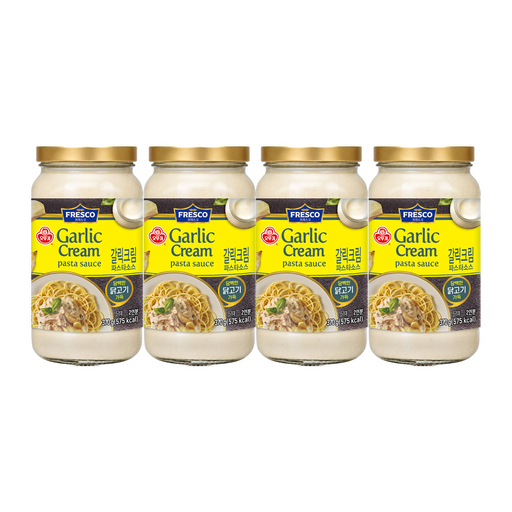 오뚜기 프레스코 파스타소스 치킨갈릭크림 370g 4개 - 상품 이미지