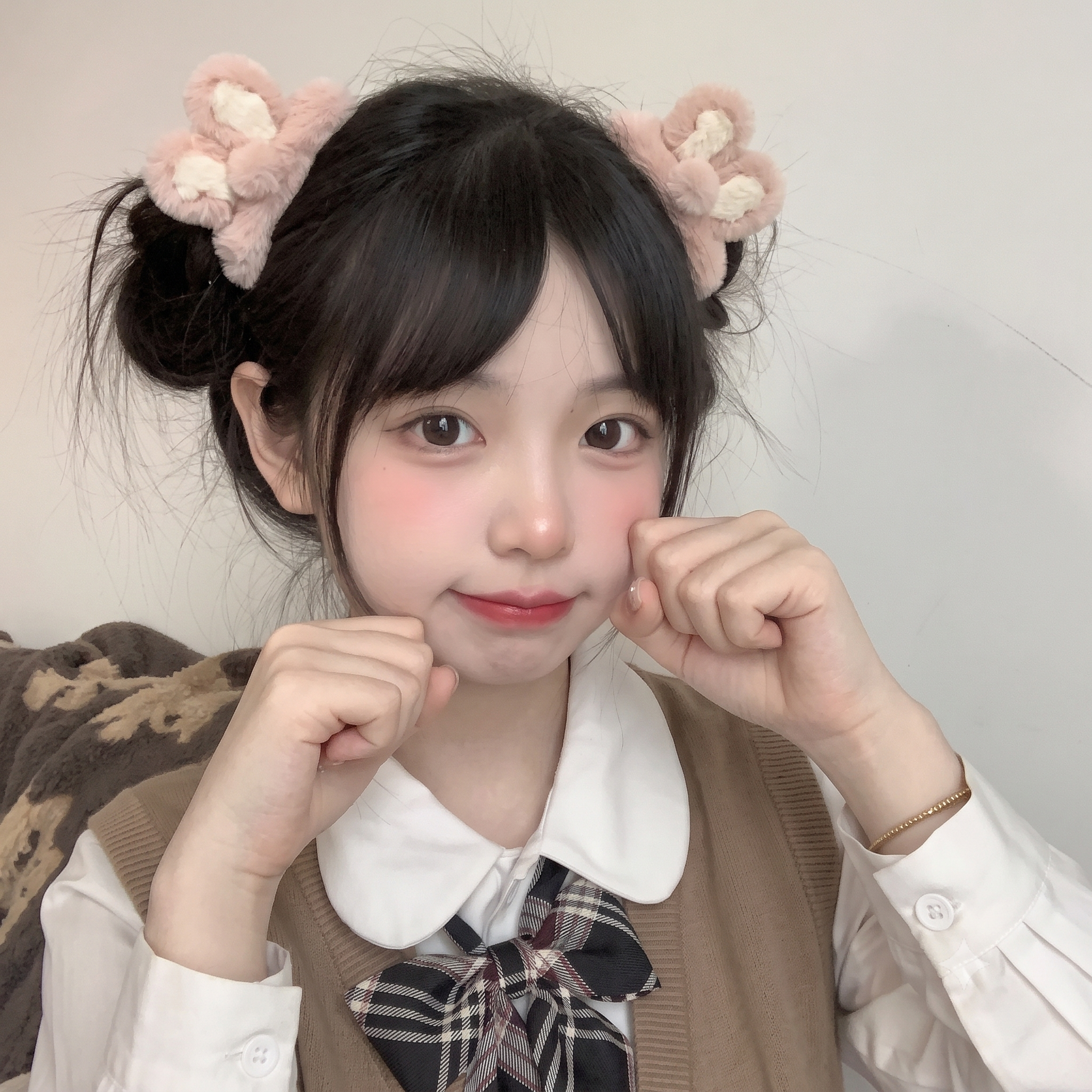 귀여운 고양이 캐릭터 집게핀 귀모양 헤어핀 올림머리 반묶음 깜찍한 할로윈 코스튬 추천 - 상세 이미지 2