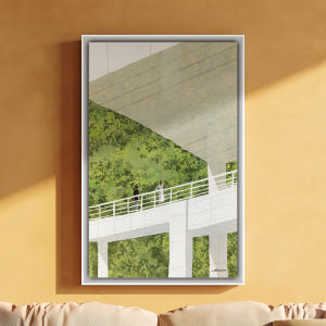 신진호 현대미술 인테리어 풍경 주방 거실 그림 액자 대화와 속삭임 띄움 화이트 액자