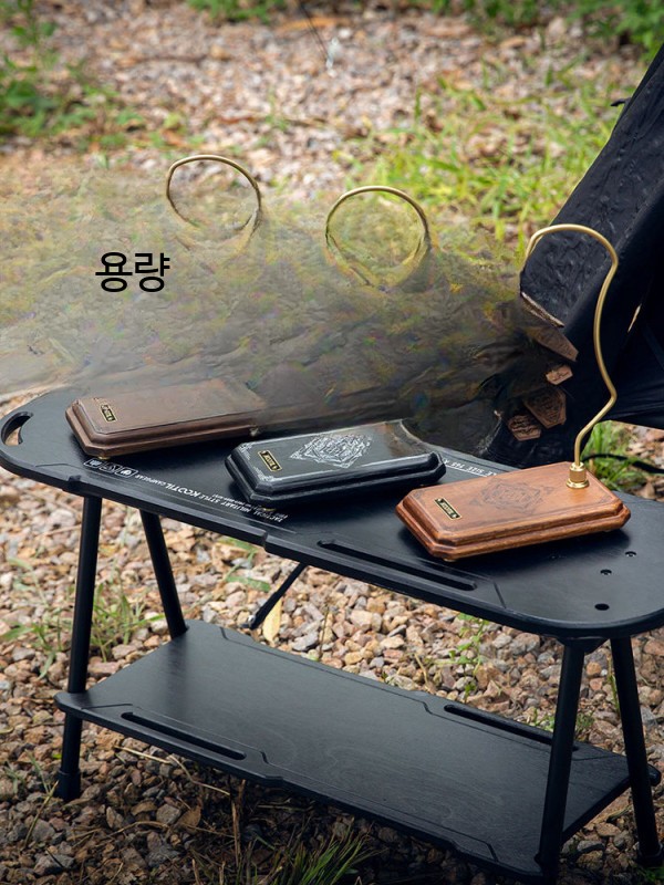 원목 캠핑 랜턴 거치대 야외 펜던트 조명 황동 프레임 탁상용 휴대용 램프 받침대 가정 - 상세 이미지 2