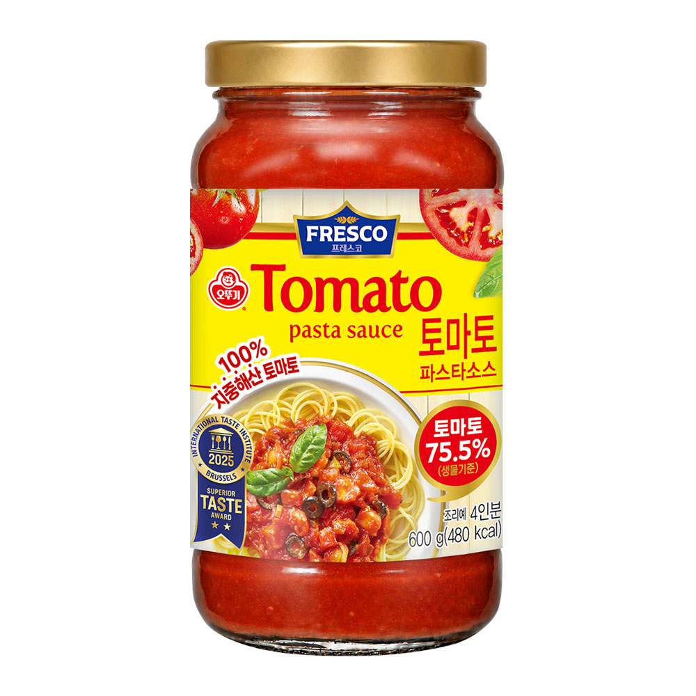 [4개 이상 25% 할인] 오뚜기 프레스코 토마토 파스타소스 600g 외 11종 &mdash; 판매자가 제공한 공식 상품 이미지입니다. 구성&middot;색상은 판매 페이지에서 확인하세요.
