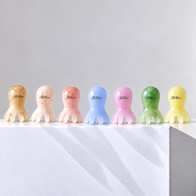 1+1+1 제이끌레르 문어 두피 괄사 마사지기 바디 림프 경락