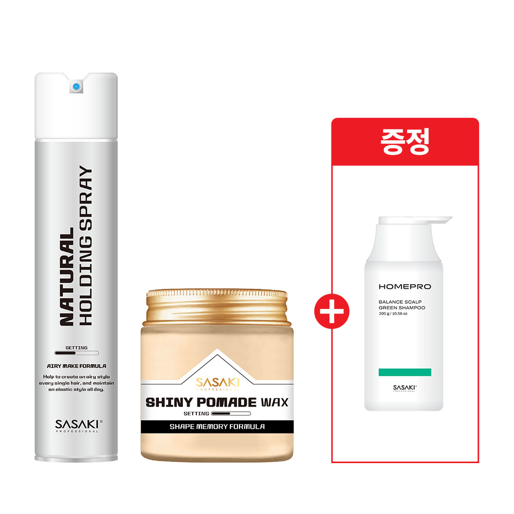 사사키 샤이니 포마드 왁스 100ml 미용실 수성 저자극 - 상품 이미지